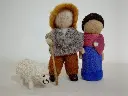 Pareja campesina cundiboyacense – Figuras en fieltro agujado