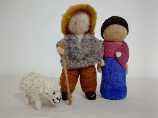[VMF019] Pareja campesina cundiboyacense – Figuras en fieltro agujado