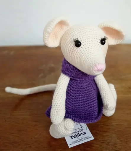 [VAR027] Ratona de algodón – Amigurumi hecho a mano