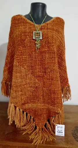[JPT020] Poncho Tierra de Fuego – Tejido artesanal en lana de oveja
